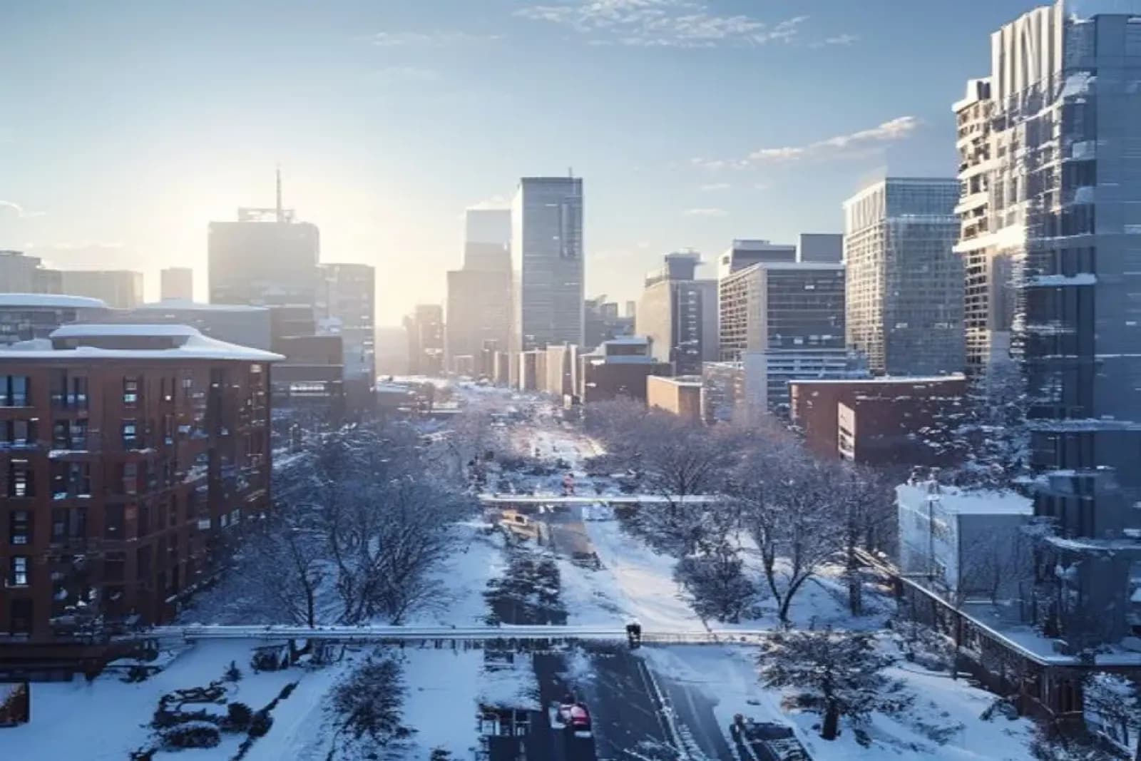 Kanata, Canada — winter cityscape with snow-covered streets and downtown, snow.ca service area.