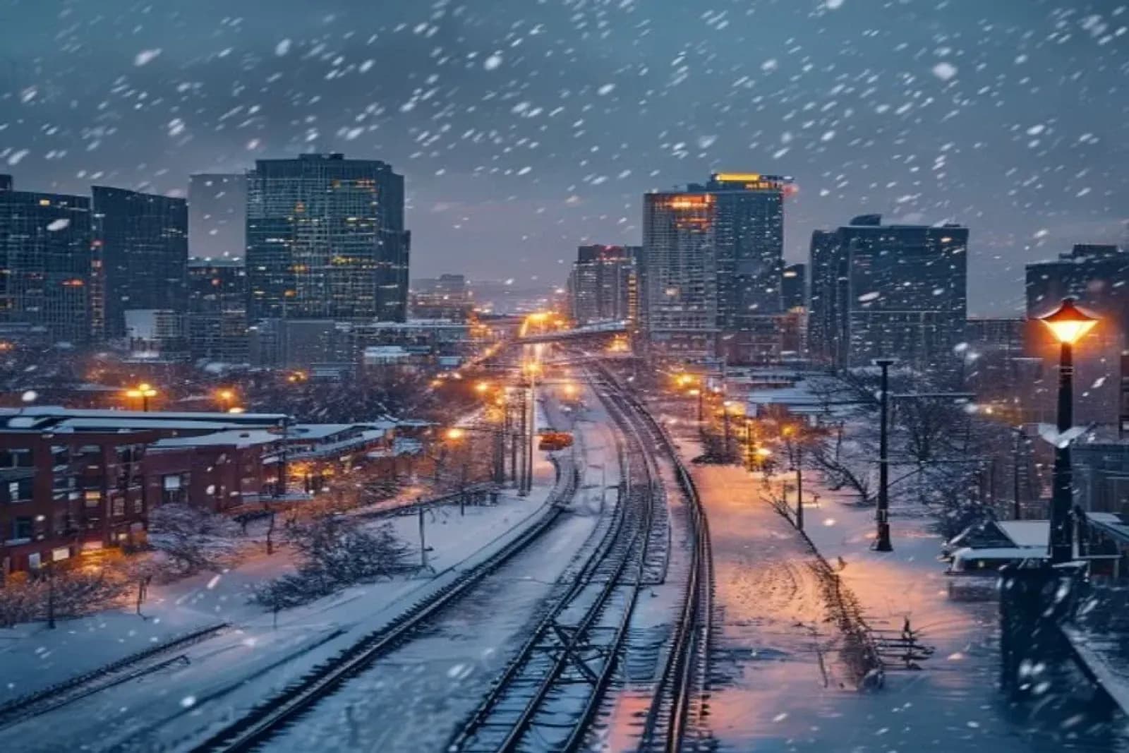 Lethbridge, AB — Southern Alberta city in winter, prairie chinook snow conditions on commercial and residential properties, snow.ca service area — Canada.